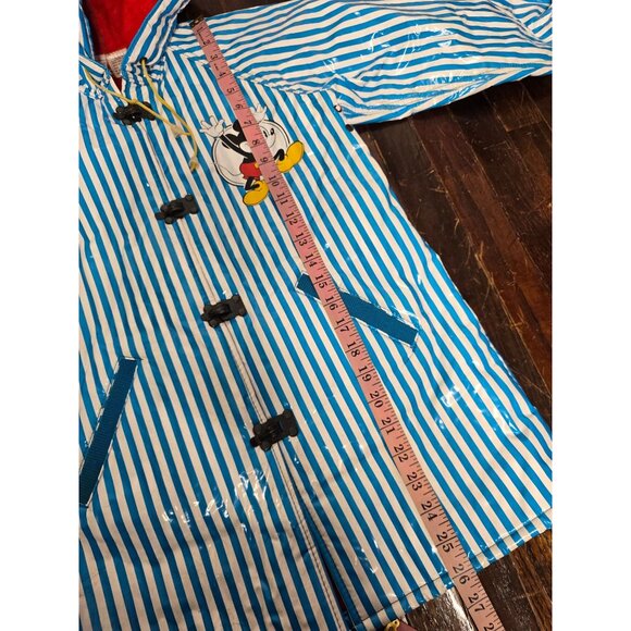 ❤️Vintage 80's Mickey & Co Striped Lined Raincoat 6x/7 Mickey Mouse - Picture 12 of 16